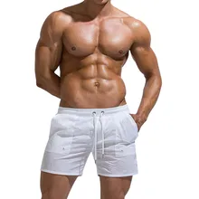 Привлекательная молодая Для мужчин, обувь на выход воды Спортивные шорты Повседневное быстрое высыхание сплошной эластичный пояс пляжные новые шорты V10