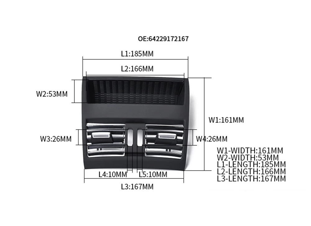 Передняя консоль Grill Dash AC вентиляционное отверстие Замена для BMW 5 серии 520 523 528 530 F10 F11 F18 64229166885 Вт/Инструменты для установки