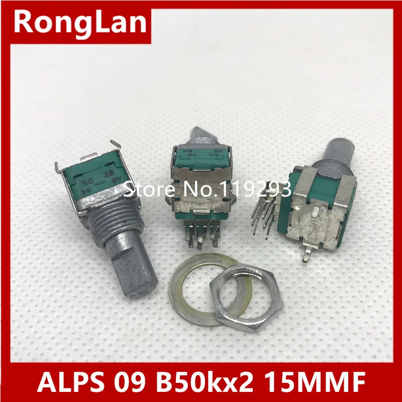 [BELLA]09 Тип оригинальный японский ALPS потенциометр 503B B50K 103B B10K двойной ось 15MMF