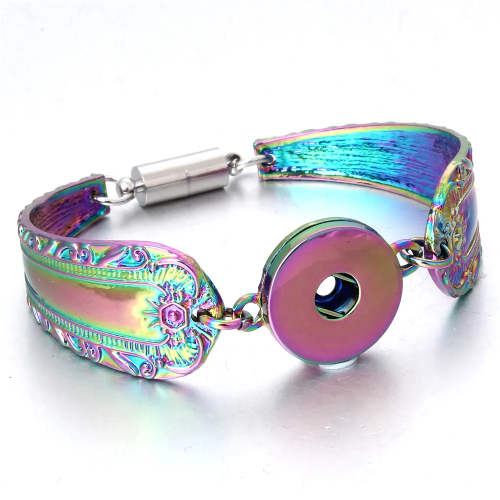 Новая Черная Магнитная кнопка для ювелирных украшений браслет подходит 18 мм кнопки ювелирные изделия металлическая Серебряная Кнопка кнопочный браслет для женщин - Окраска металла: 26