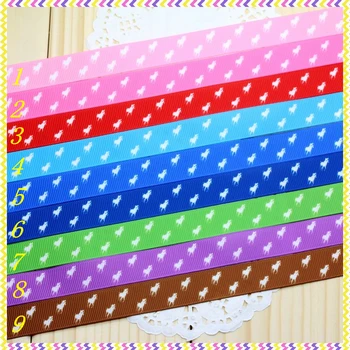 

5/8'' Free shipping horse 9 options printed grosgrain ribbon hairbow headwear party decoration diy wholesale OEM 16mm P3572