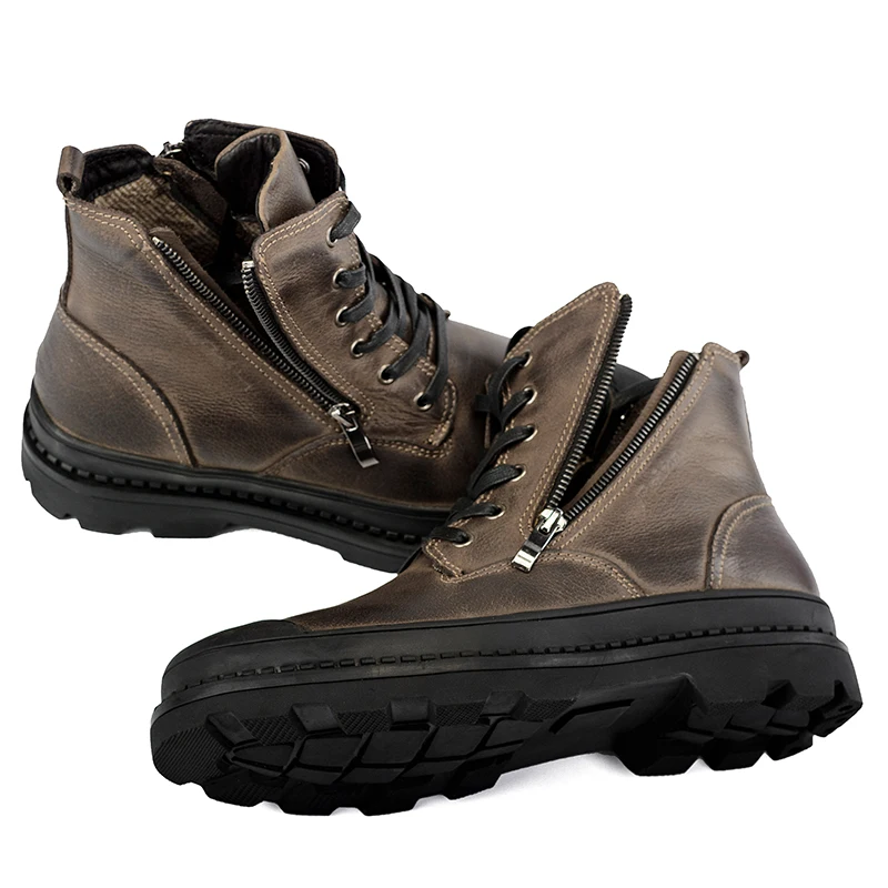 9550m Brown 9550m Cálido Piel Fur De Grande Genuino Para Botas Brown Invierno Talla 47 Hombres 9550m Bota Zapatos Hombre 9550m Fur M Cuero 9550 Ocio Tobillo Black Black wBxqOAFC
