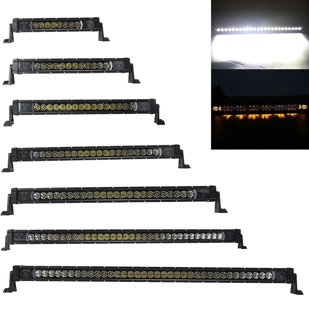 

Single Radiance Led Light Bar 15" 19" 23" 27" 31" 40" 43inch Offroad Led Bar Amber DRL 6000K for Tractor Truck Boat 4WD 4x4 ATV