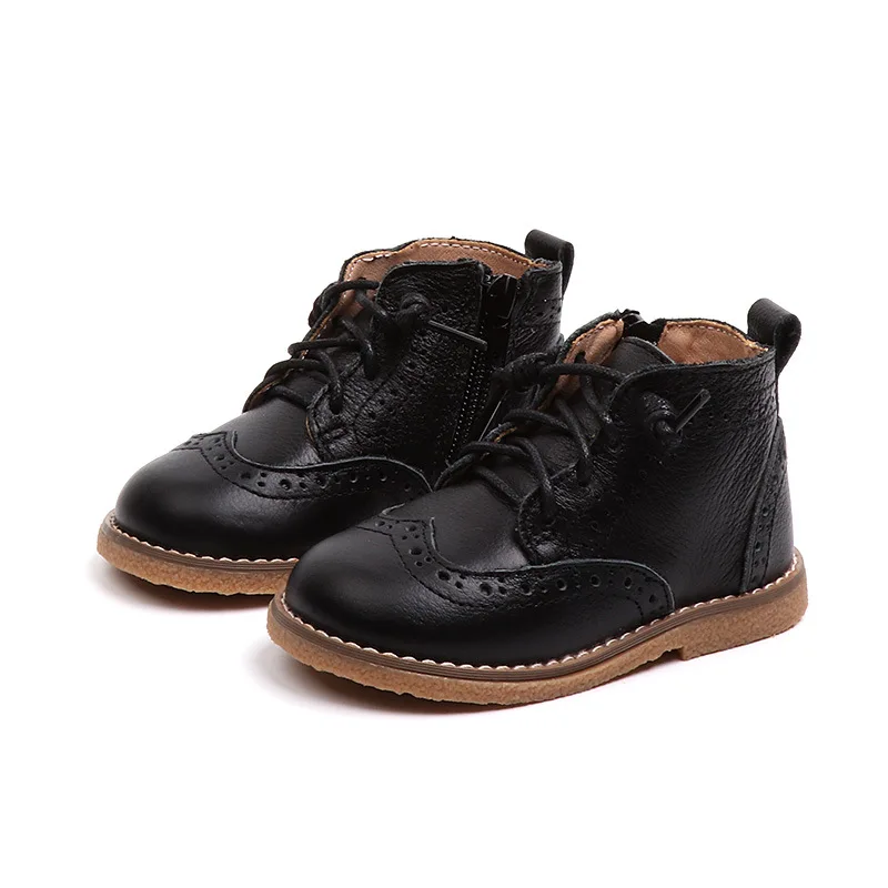 

Kalupao Children Shoes Winter Girls Boots Rubber Boots with Fur Genuine Leather Ankle Girl Autumn Shoes Children's Rubber Boot