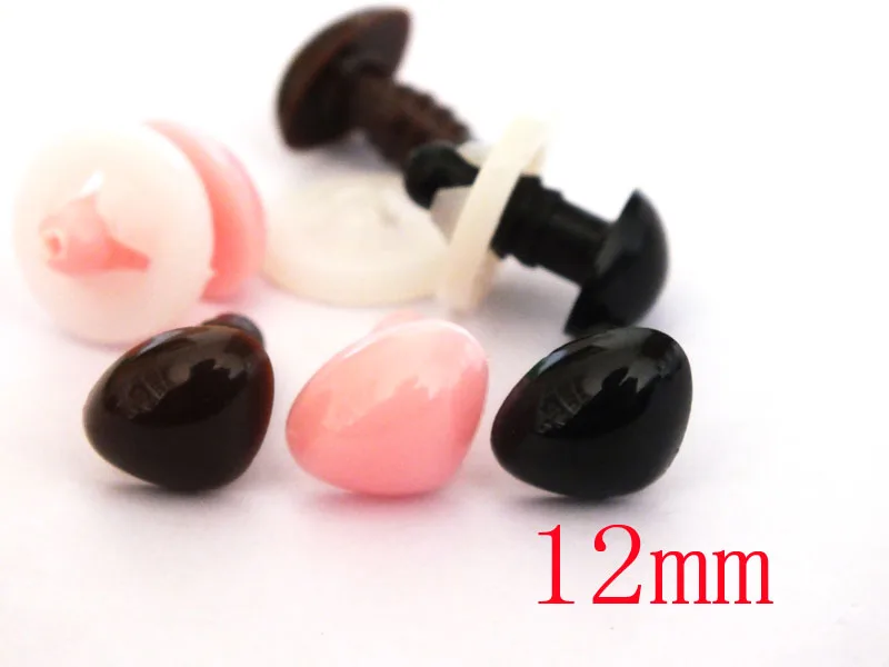 

Free Shipping!! 12mm Mixed colors animal noses , plug noses ,Safety Noses Each color 10pcs