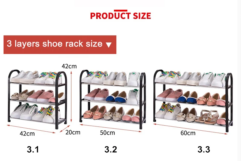 Обувь полки легко светильник в сборе Пластик 3 ярусный стеллаж для хранения обуви Организатор Стенд держатель держать порядок Экономия пространства