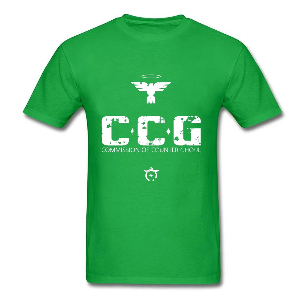 Commission of Counter Ghoul 18596 100% Cotton Tops Shirt for Men comfortable Tshirts Coupons Crew Neck Tees Short Sleeve Commission of Counter Ghoul 18596 green