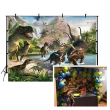 Фонов для Парк Юрского периода мира День рождения фотографии Динозавр джунгли фотографии фон фото фон W-818
