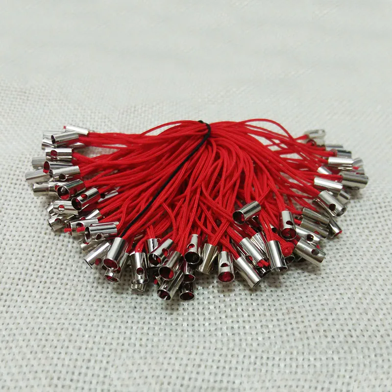 Red mobile case holder Lariat Lanyard straps Clasp Cell Phone cord hang