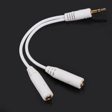 3 5mm Output jack Headphone Audio Splitter Cable Male to 2 Female couples audio line Earbud