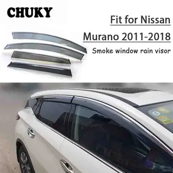 baratas Chuky 4 Pcs Toldos Abrigos Viseiras Da Janela Do Carro Chuva Escudo Para Nissan Murano 2011 2012 2013 2014 2015 2016 2017 2018 Acessórios