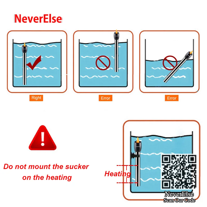Аквариумный нагреватель для аквариума, погружной контроль температуры воды, регулировка температуры 20-34 градусов Цельсия 25~ 500 Вт, нагревательный стержень из нержавеющей стали