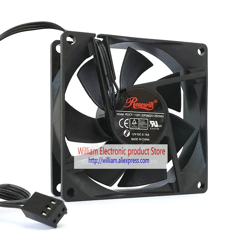 New Original ROSEWILL ROCF 11001 DF0802512SEMN DC12V 0.16A 80x80x25MM ...