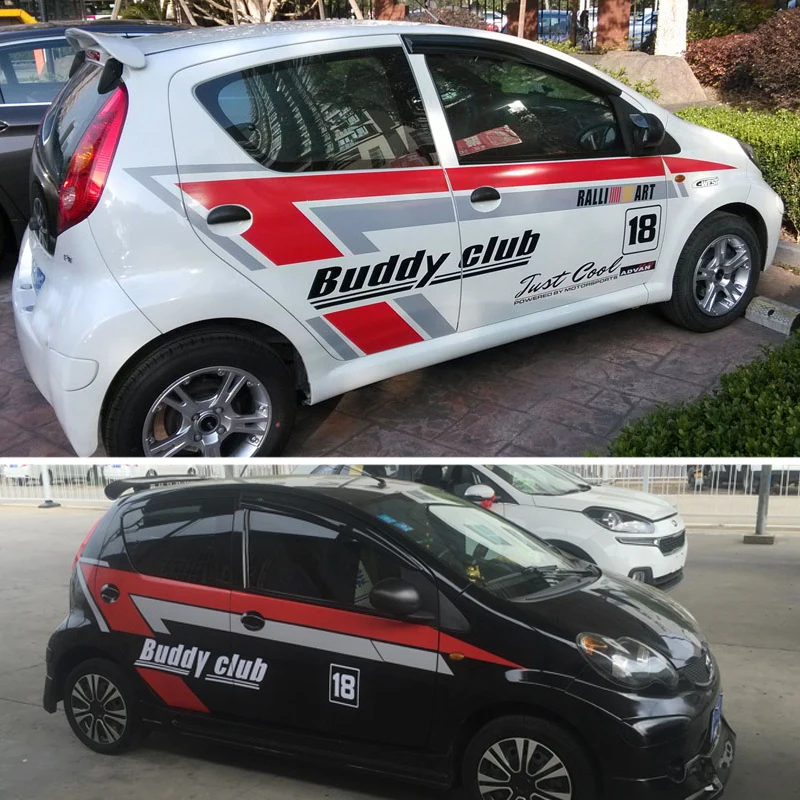 

Tailor-Made Car Door Stickers Stripes Fleet Color Change Vinyl Sport Sticker Decals For BYD Mazda Audi Honda Ford Racing Decal