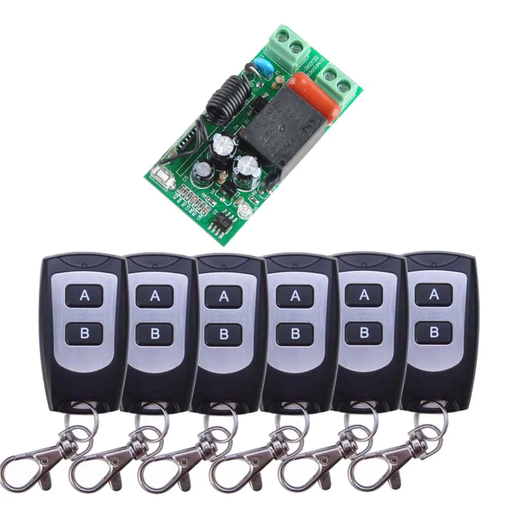

AC 220V 1CH Wireless Remote Control Light Switch System Receiver Transmitter For 6PCS W/B Waterproof Remote