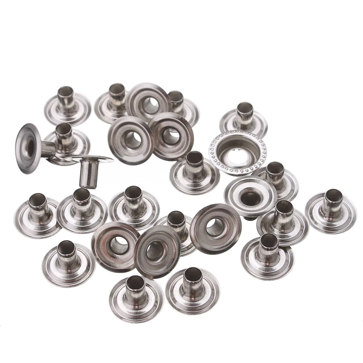 JX-LCLYL 30 Set 15mm Heavy Duty Snap Fastener Popper Press Stud Button + Fixing Tool Kit