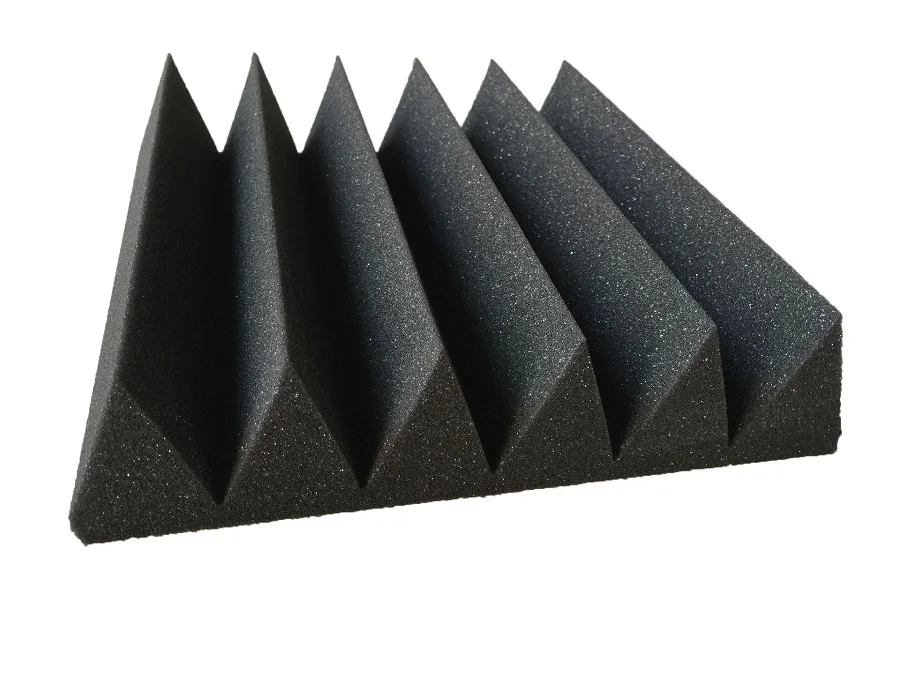 Black Wedge Studio Soundabsorption Foam 7.5cm Thickness of 6 PCS