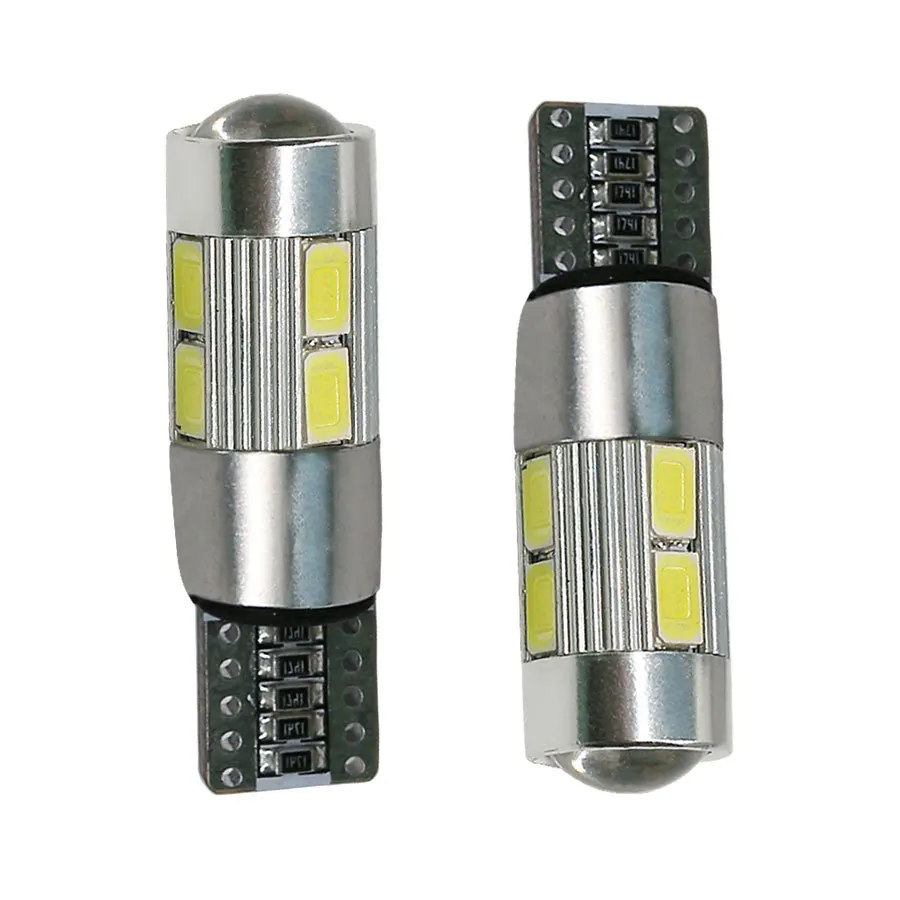 10 шт. T10 SMD 5630 Светодиодные прожекторы для объектива W5W 501 10SMD Автомобильные маркер