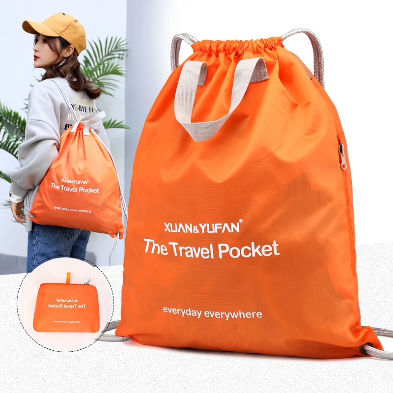 

riding climbing Backpack beam bag Drawstring men and women sports fitness travel outdoor bag portable portable folding bag
