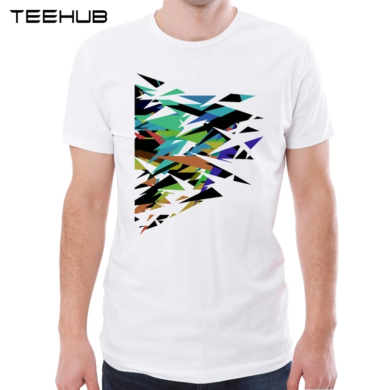 Новое поступление 2019 Мужская модная футболка TEEHUB с абстрактным геометрическим