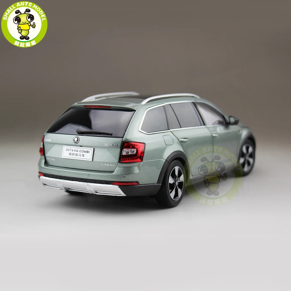 US $75.00 118 Octavia Combi Wagon Diecast Metal Car Model Toy Girl Boy Birthday Gift Green Color