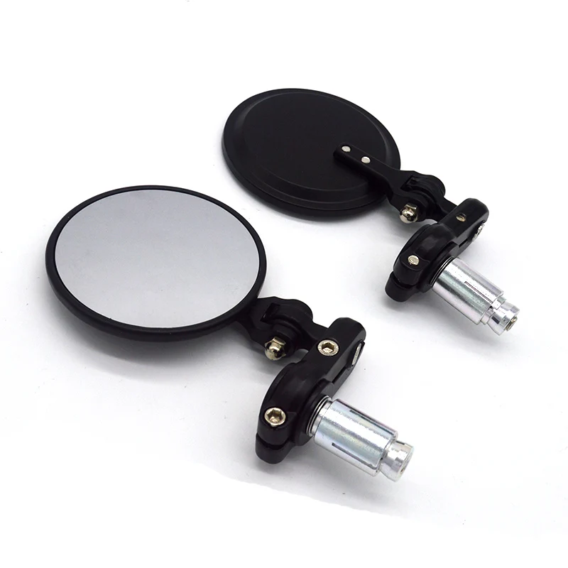 Evomosa мотоцикл черный 3 &quotКруглый 7/8&quot Руль конец зеркало для кафе Cacer Поплавок