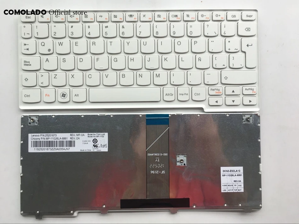 LA Latin Keyboard For LENOVO S110 S206 white keyboard LA Layout