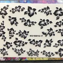 Diy3d стерео стикер для ногтей бесшовный рельеф для ногтей стерео чистая красный чистый цветок