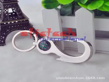 

by dhl or ems 500pcs Fashion Creative Zinc Alloy Compass Opener Men Car Keychain Ring Metal Car Keychain Birthday Gift best