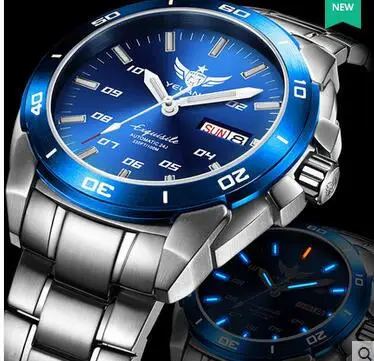 

Yelang Men Mechanical Automatic watch Tritium Ligth T100 Japan TOP 24Jewels Movement Waterproof 100m Date Day Sapphire Diver