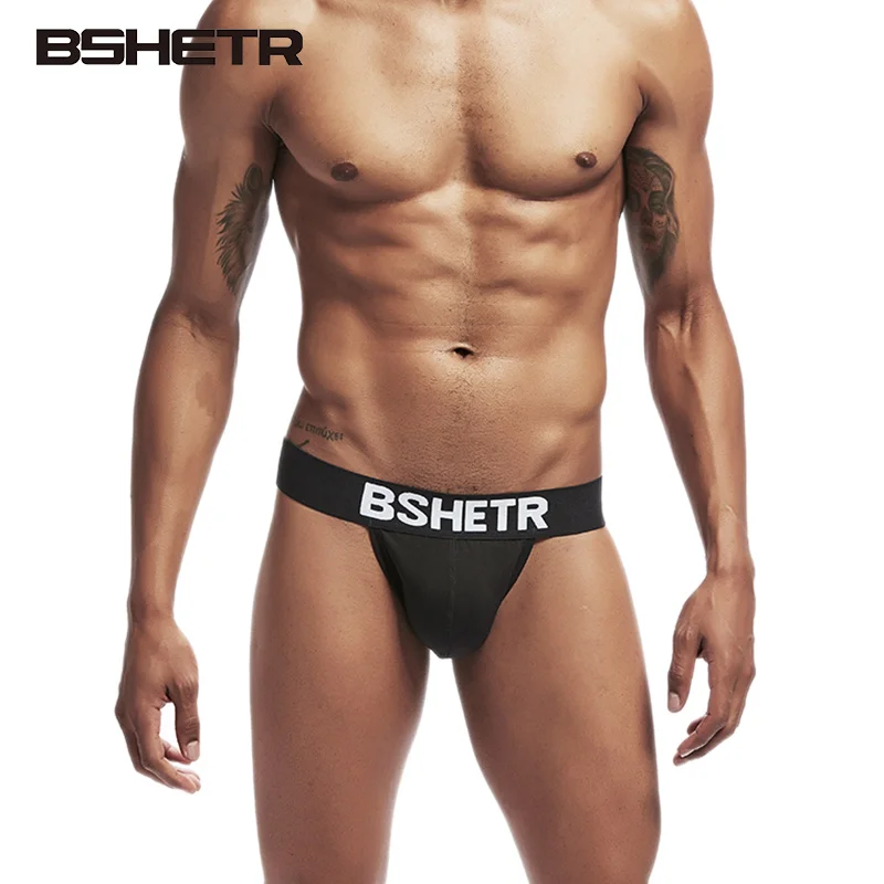 

BSHETR Solid color G-strings Cotton Gay Underwear Men thongs Sexy Male thong men Panties Breathable Jockstrap string tanga