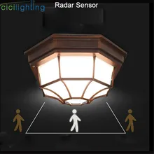 Дизайн движения сентиивный открытый Крытый потолочные светильники Европейский стиль радар Датчик светодиодные потолочные светильники для лестницы сада