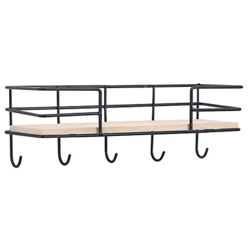 parede rack de armazenamento e ferro forjado
