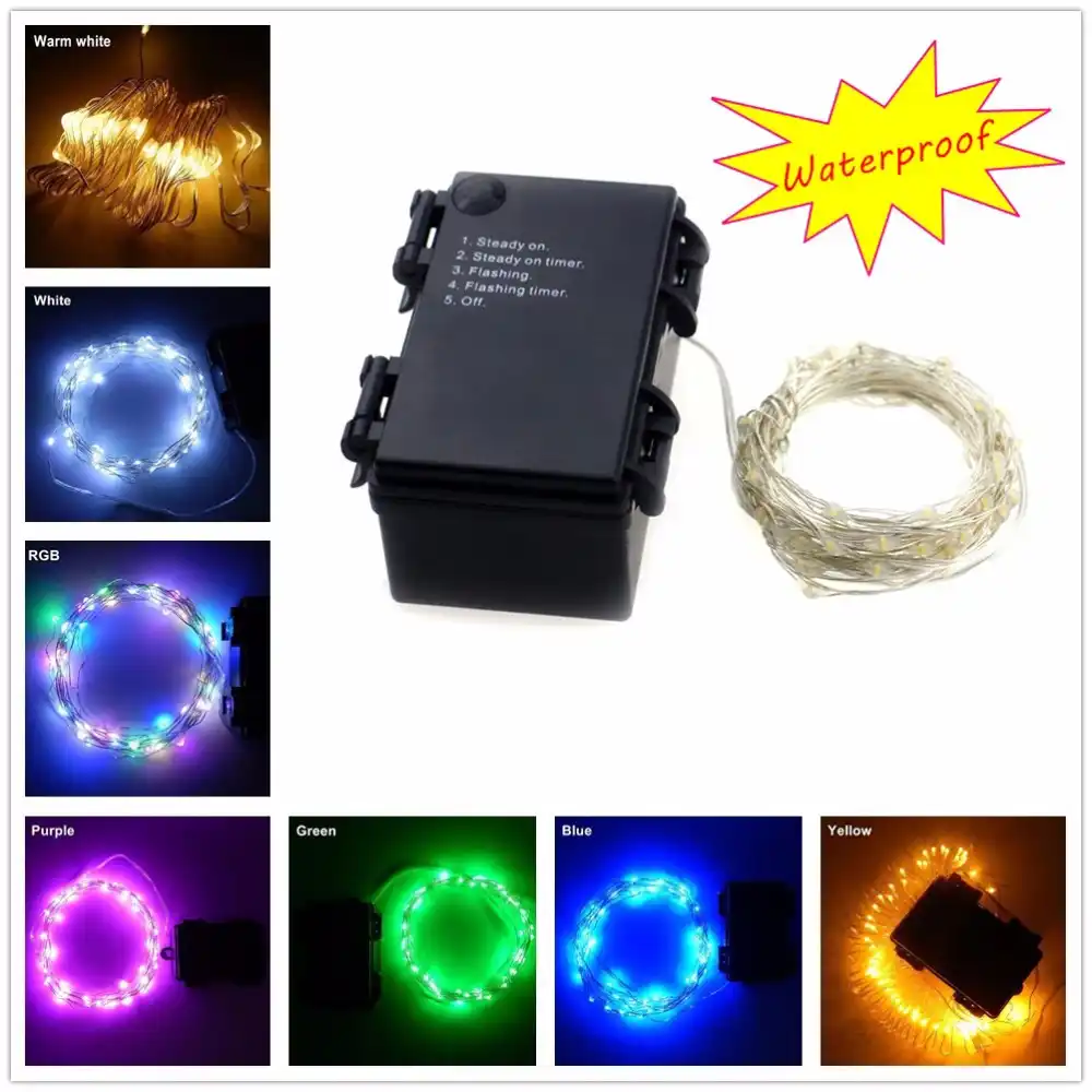 Newest Indoor And Outdoor Decorative 6m 60 Leds Waterproof Battery Outdoor Decorative 6m 60 Leds