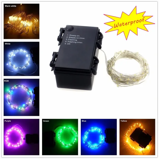 newest indoor and outdoor decorative 6m 60 leds waterproof battery