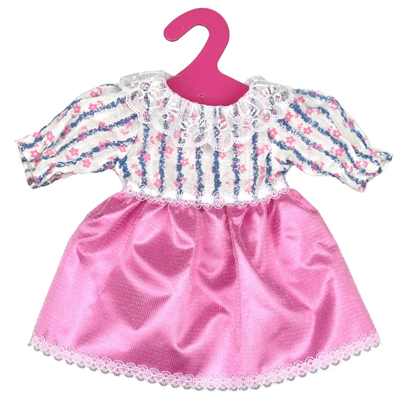 New Design Clothes Fit 43cm For Baby Doll Cute Pink Lace Princess Dress