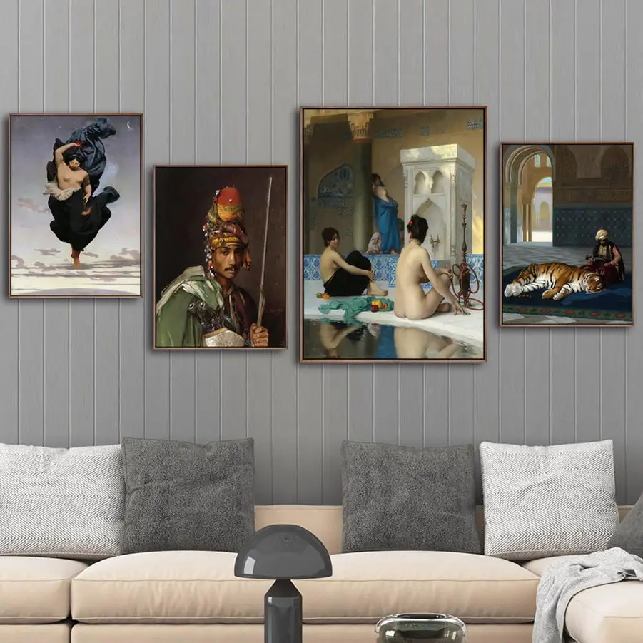 

Home Decoration Print Canvas Art Wall Pictures Poster Canvas Printings Paintings French Jean-Leon Gerome To Be Finished
