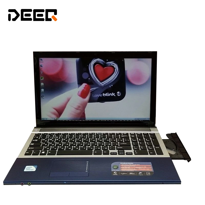 15 дюймов игровой ноутбук компьютер Wtih DVD 8 ГБ DDR3 Ram 750 Гб HDD in-tel Pentium четырехъядерный