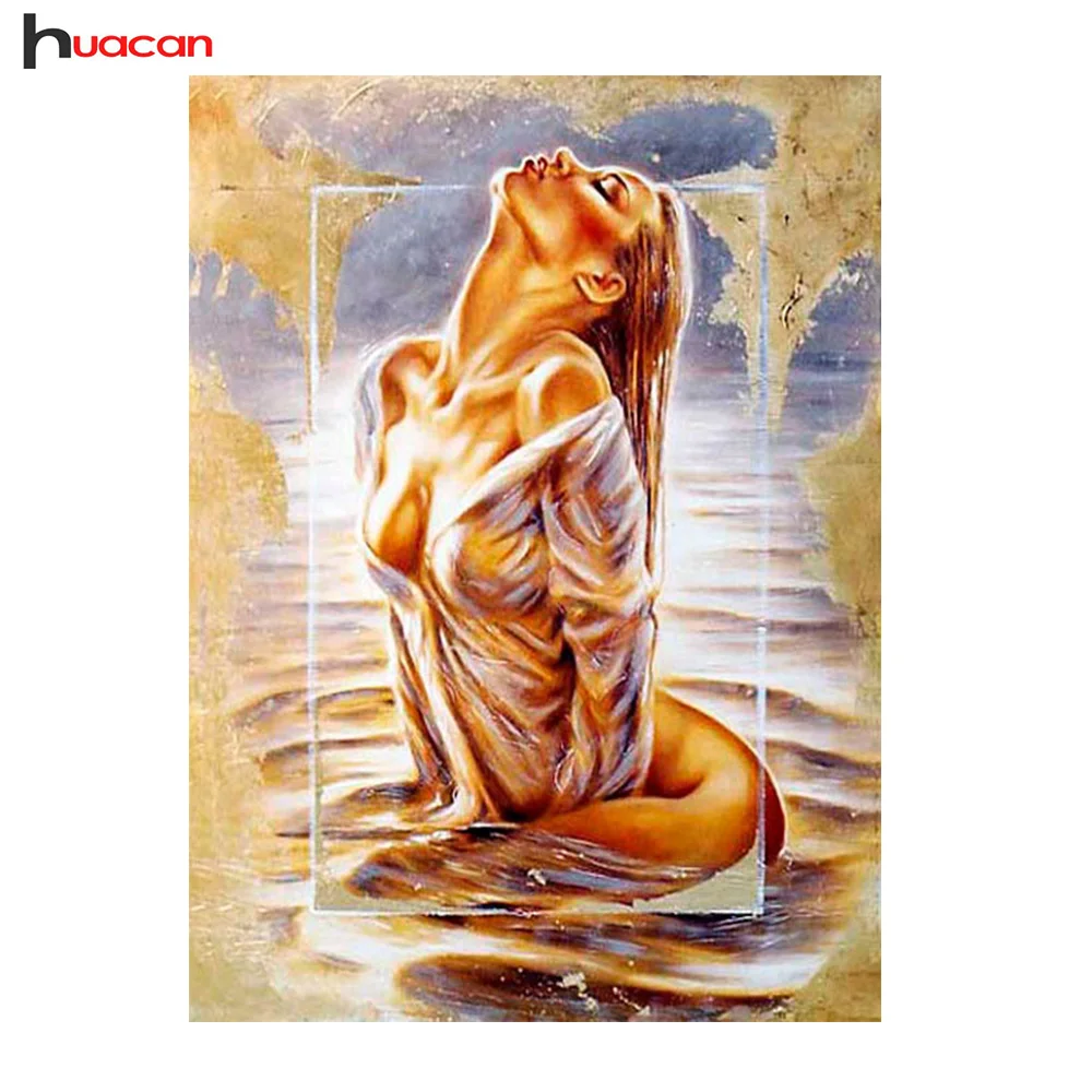 

Huacan 5D DIY Diamond Embroidery Full Kit Portrait Diamond Painting Cross Stitch Picture of Rhinestones Diamond Mosaic Sale