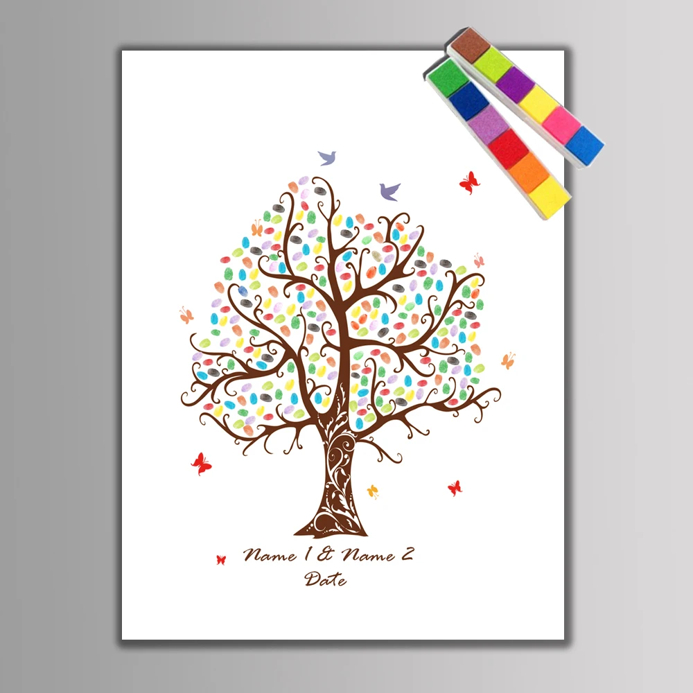 1-set-Personalized-Custom-Fingerprint-DIY-Guest-Book-For-Wedding-and-Party-Decoration-Fingerprint-Signature-Tree