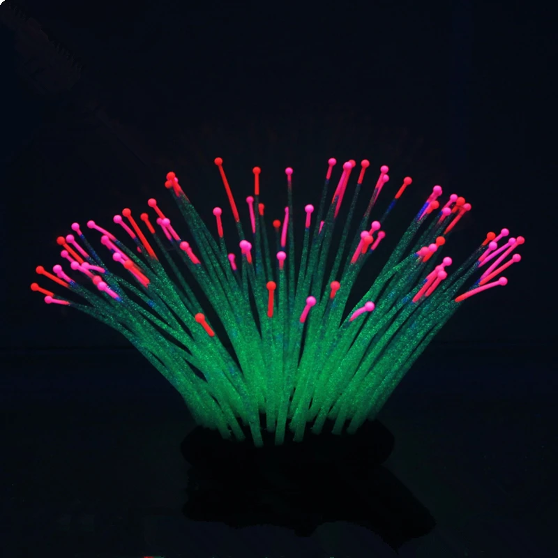 

PETFORU Aquarium Silicone Simulation Artificial Fish Tank Fake Coral Plant Underwater Aquatic Sea Anemone Ornament Decoration