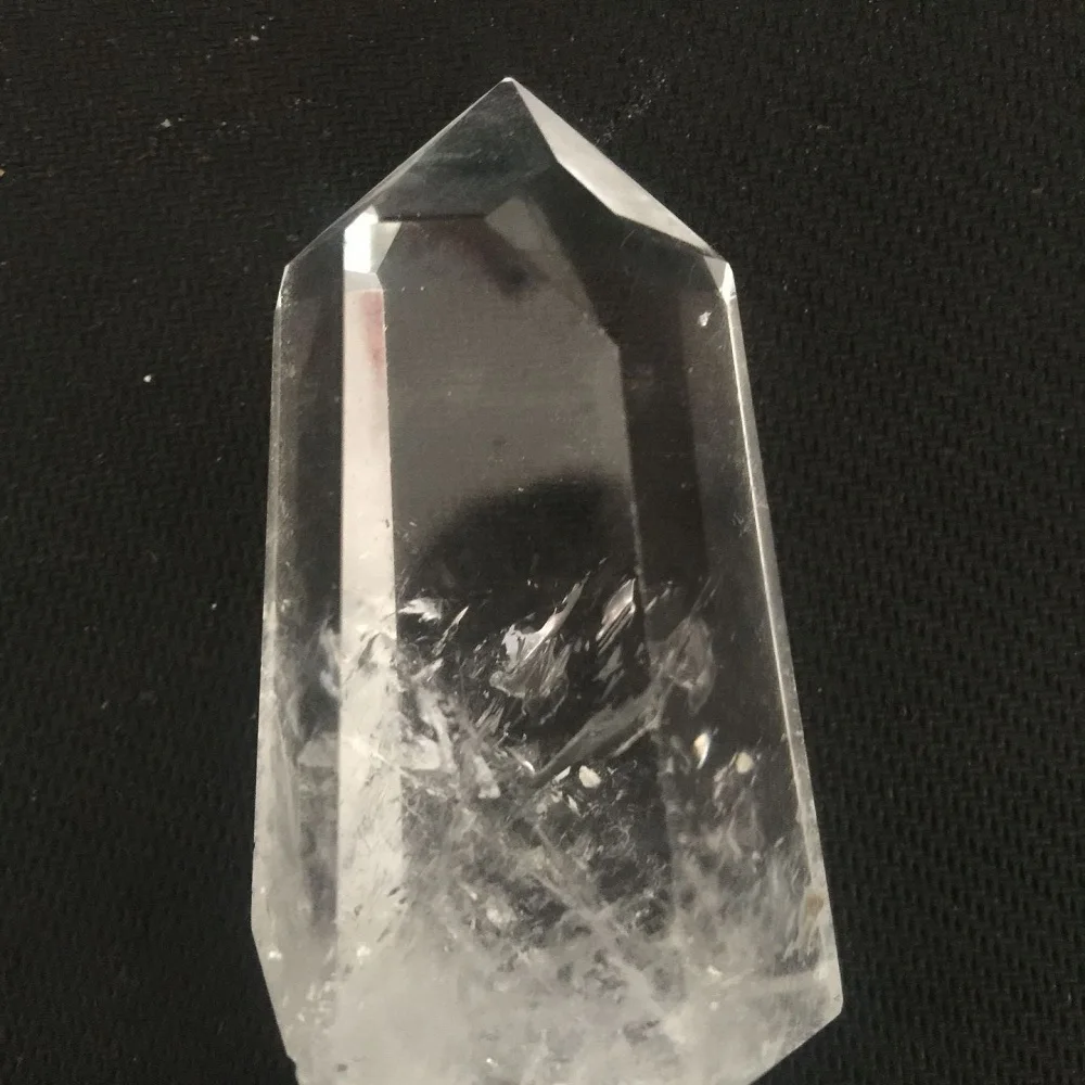 1 шт. натуральный хрусталь камень высокого качества Прозрачный камень полированный кристалл кварца одноточечная палочка украшение Фен-шуй