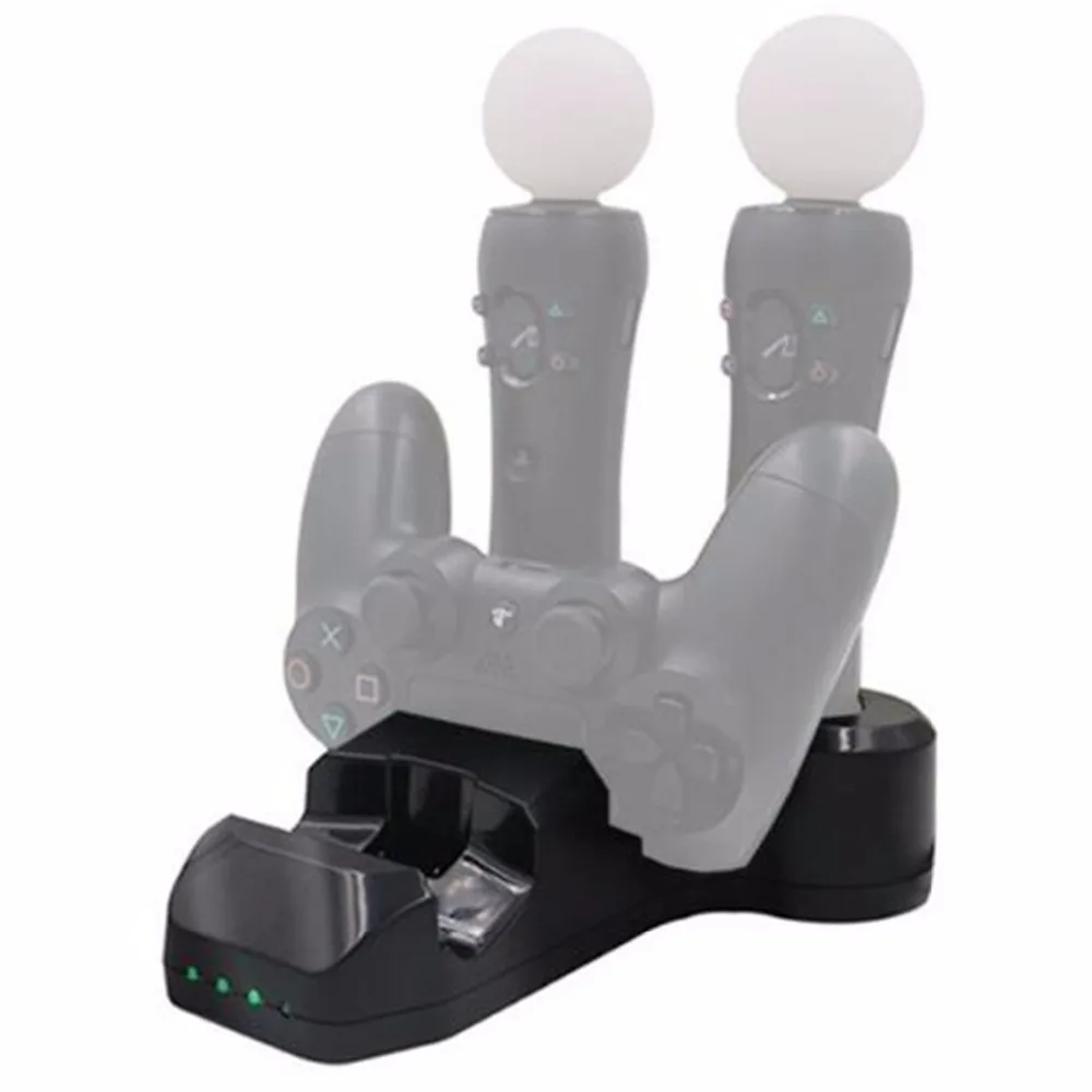 

Newest Gamepad charger Four in One Charger USB Charging Dock Station Stand for Playstation 4 PS4 PS VR Controllers