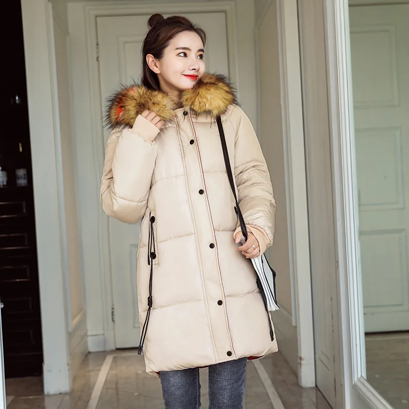 KUYOMENS Fake Fox Fur Collar Winter Coat Women 2017 New Fashion Winter Jacket Women Parka Long Down Jacket Female Warm Outerwear