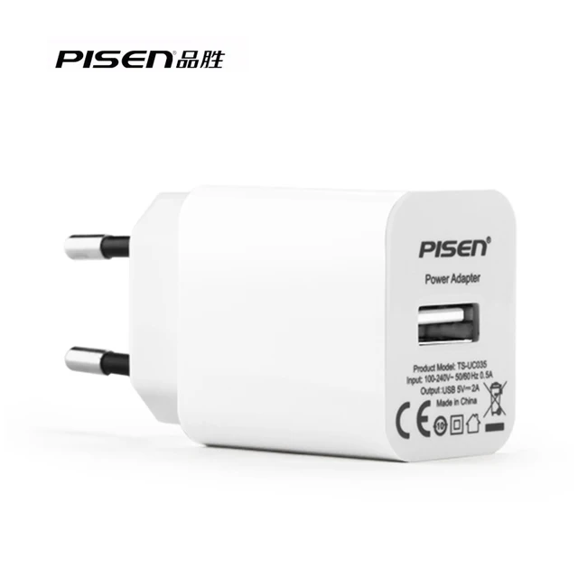 PISEN 5 V 2A Dual USB Зарядное Устройство ЕС ВЕЛИКОБРИТАНИЯ Plug Путешествия удобный Телефон Мини Сетевой Адаптер для iPhone 7 Samsung xiaomi huaweiTablet