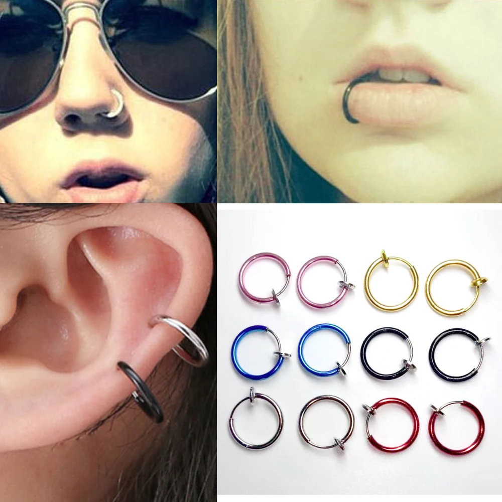Buy 2PCS Fashion Fake Septum Medical Titanium Nose
