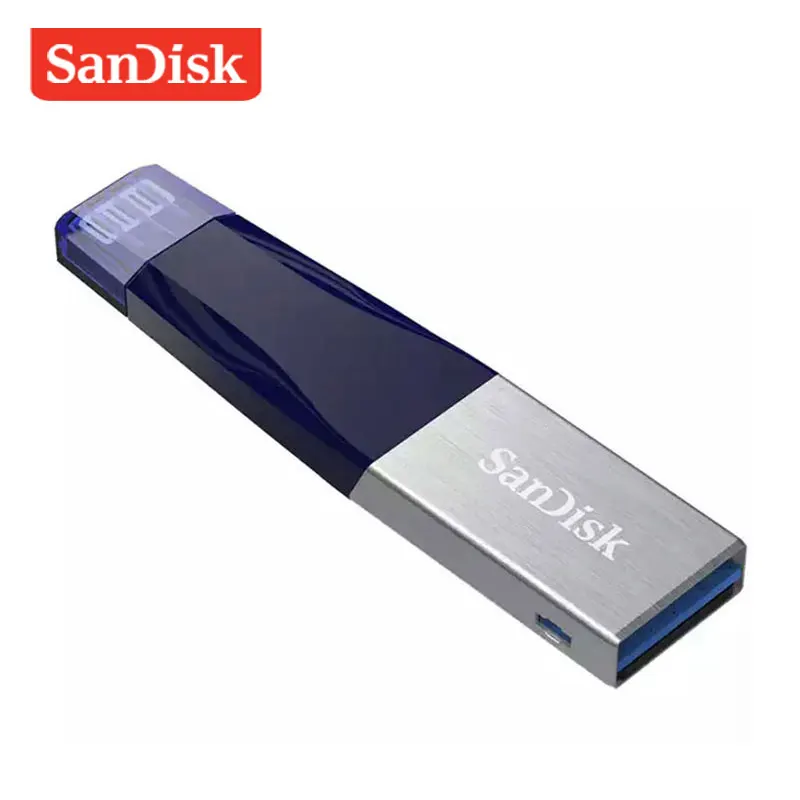 SanDisk USB флеш-накопитель 32 Гб 64 Гб 128 ГБ MFI флеш-накопитель USB 3,0 OTG HD карта памяти 90 МБ/с./с. Флешка для iPhone/iPad/iPod/PC