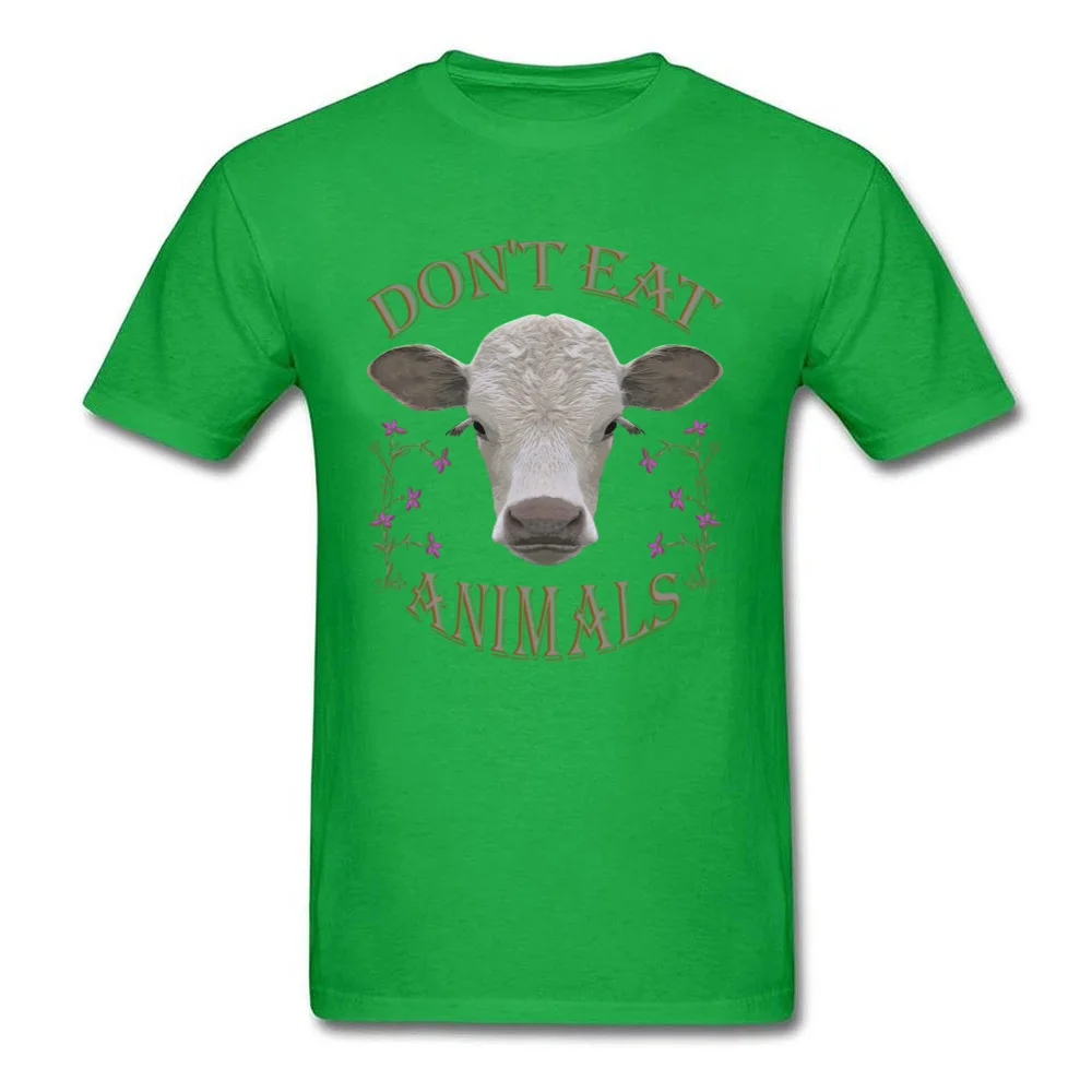 DONT EAT ANIMALS T Shirt Short Sleeve Hip hop Prevailing Mens Autumn Tops & Tees Hip hop Tee Shirts Crew Neck All Cotton DONT EAT ANIMALS green