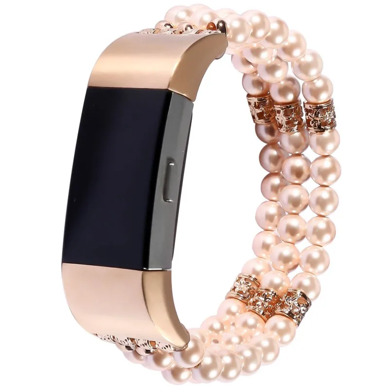 Новый Jewel Pearl стрейч часы ремешок для Fitbit заряд 2 ремень Для женщин девочек Браслет для Fitbit заряд 2 Smart наручные группа 3PZ