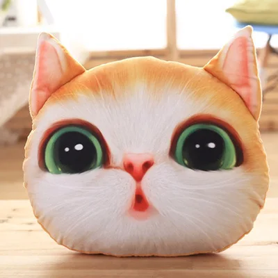 Мультяшная креативная имитация 3D кошка подголовник кошка подушка домашняя Подушка съемные подушки Almohadas Personalizadas 3d подушка